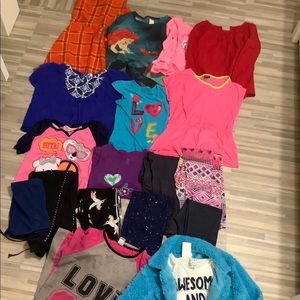 18 Piece Girls LOT 14, 16, XL, Large, 14/16 shirt, pants, MIXED LOT   Lot 4